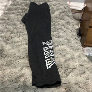 PINK Victoria's Secret Black Sweatpants with White Logo